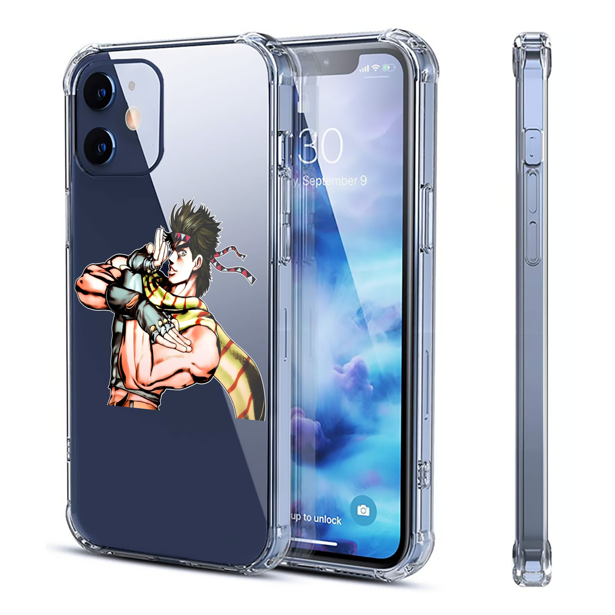 （画像用） ジョジョの奇妙な冒険 ジョセフ?ジョースター JoJo's Bizarre Adventure Joseph Joestar 【iPhone 12シリーズ対応】透明スマホケース（クリアソフトケース）